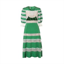 Valentino Pierre Paolo Piccioli Resort 18 years Cotton Dress 38 Ladies' Green  0