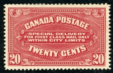 CANADA 1922 MINT REGUMMED #E2, SPECIAL DELIVERY STAMP !! M29