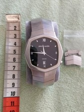 Pierre Cardin Armbanduhr Edelstahl silber, schwarzes Zifferblatt, Datum