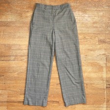 Vintage Glen Plaid Pants Size XS 4 26" Waist 1990s Eddie Bauer High Waist