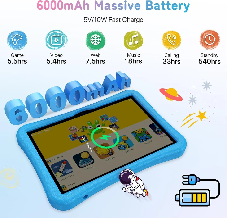 UMIIDIGI Tablet Bambini 10 Pollici,Controllo Genitori,8+128Gb, Android Tablet pe - Immagine 4 di 4