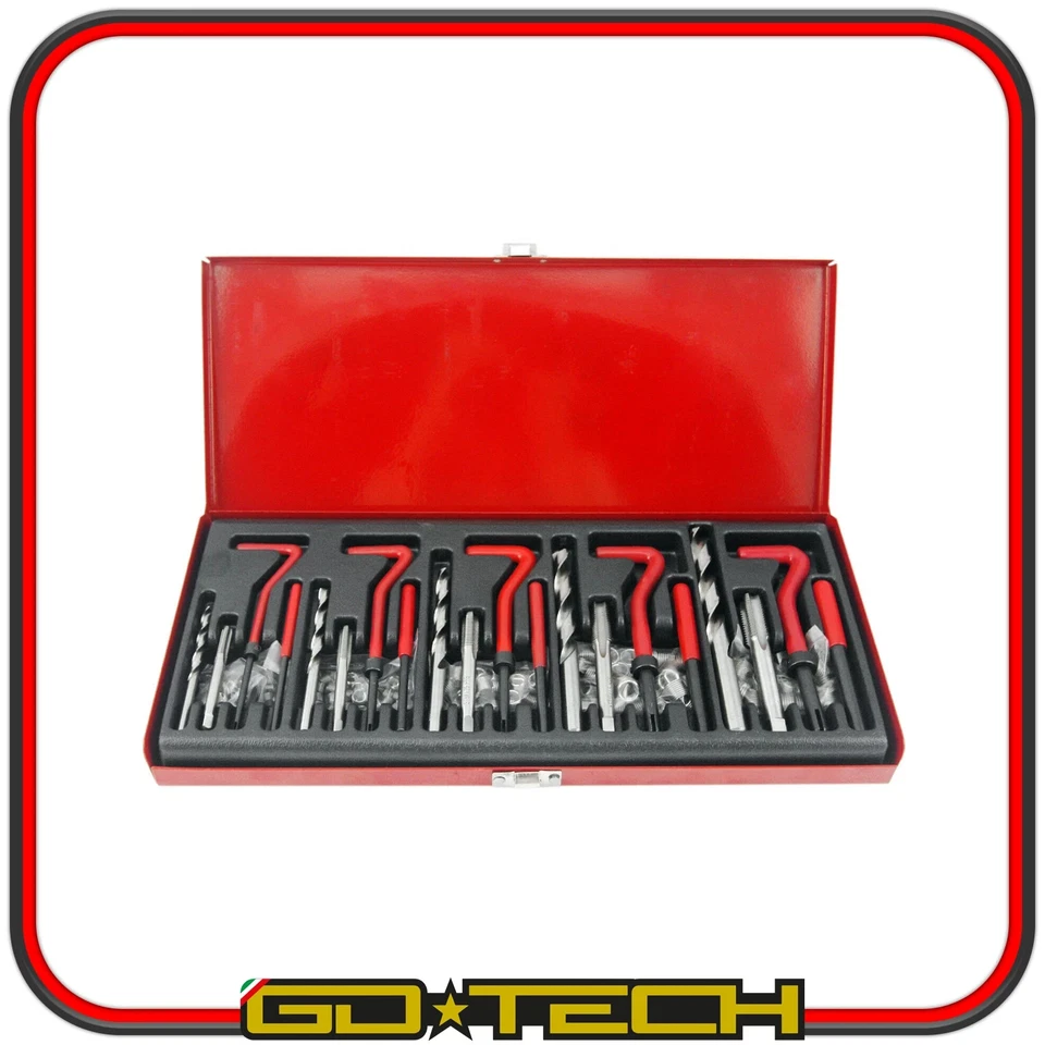 KIT RIPARAZIONE FILETTI ELICOIDI MASCHI RIPRISTINA FILETTATURE M5 M6 M8 M10 M12 - Imagen 2 de 4