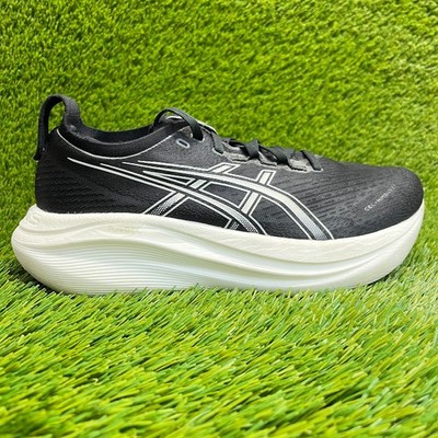 Asics Gel Nimbus 27 Womens Size 8.5 Black White Athletic Running Shoes Sneakers