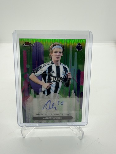 2025-26 Topps Finest Premier League Anthony Gordon Auto Green Refractor /75