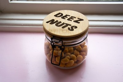 Deez Nuts - Glas Erdnuss Glas luftdicht verschlossen - lustiges Meme Geschenk