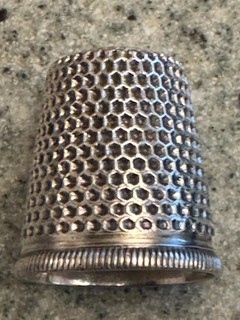 Antique Sterling Silver Thimble Thomas Brogan Full Dimples size 9 6.2g