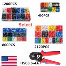 400-1200x Insulated Ferrule Pin Cord End Wire Terminals Copper Crimp Connectors