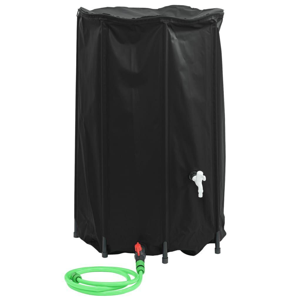 AX Serbatoio Acqua Piovana 500L Tubo Rubinetto Filtro 80x100cm Campeggio 155995