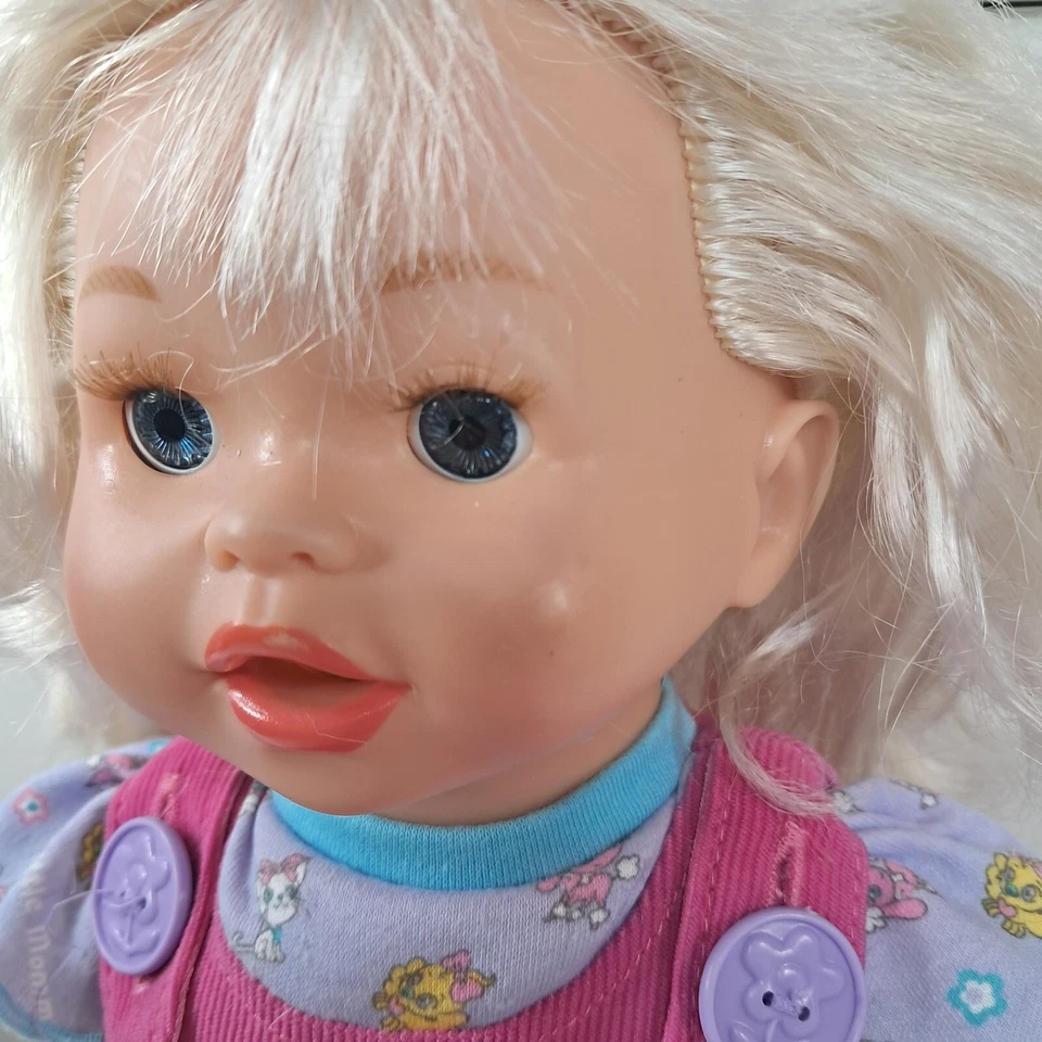 Muñeca Little Mommy vintage FISHER-PRICE niño pequeño jugar todo el día 2005 Mattel LEER Foto 2 de 4