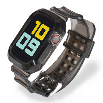 Für Apple Watch Series 9 8 7 6 5 4 SE Klar TPU Einteiliges Armband 40/44/41/45mm