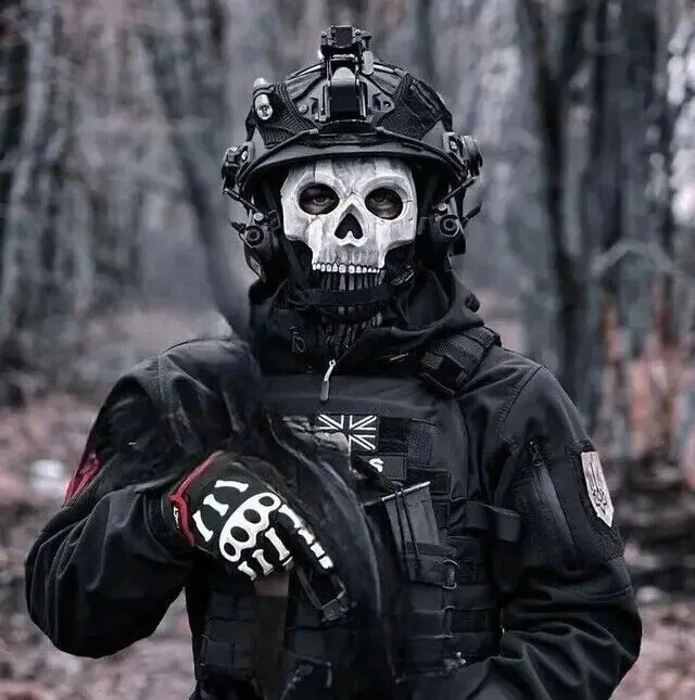 Military tactical balaclava mask with Ghost Ghost skull from the-Call of Duty
