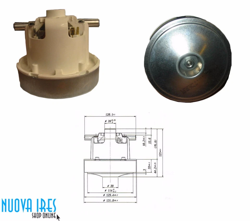 MOTORE AMETEK ITALIA 063200085 1200W 235V 50/60HZ AMETEK E 063200085 11ME60