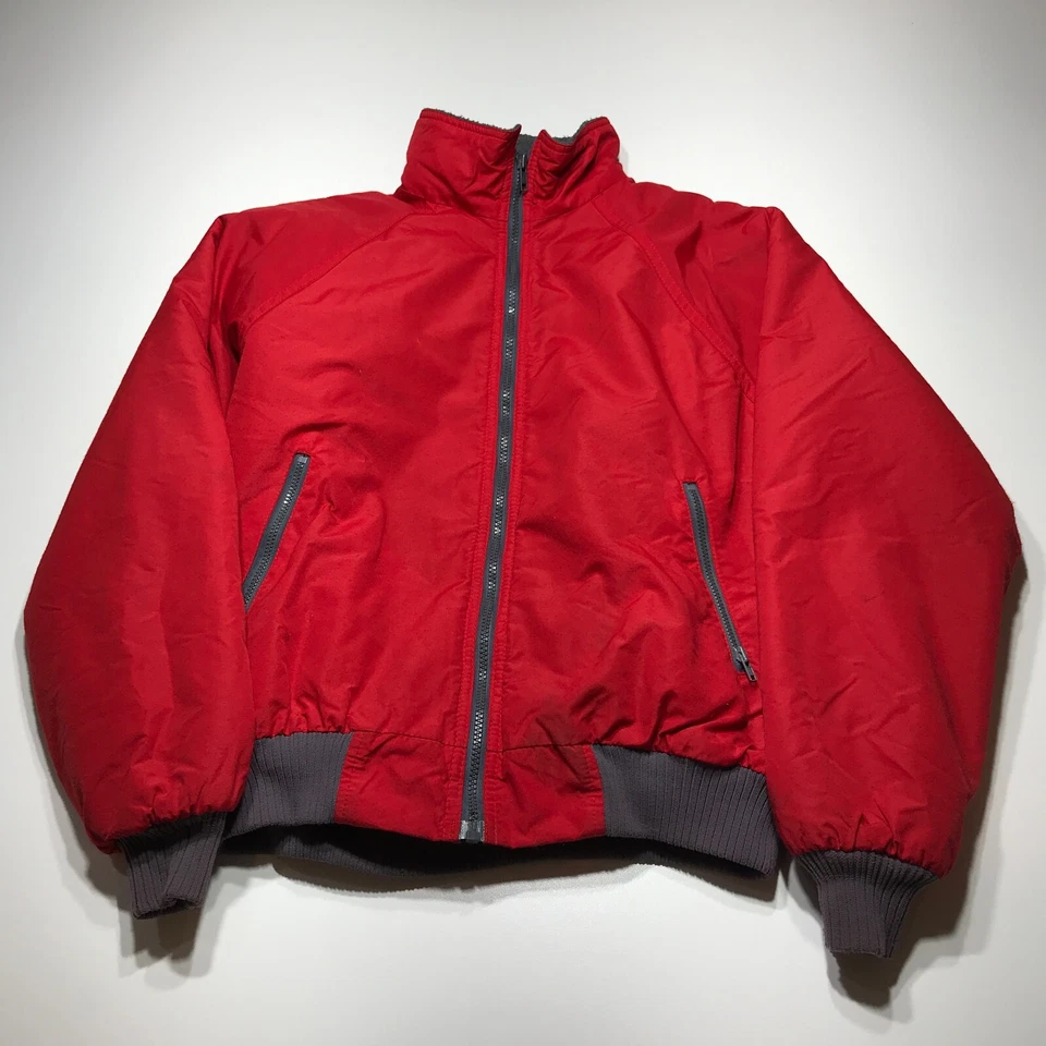 EMS Eastern Mountain Sports Jacket Mens Size M Polar Fleece Red Mediumweight Zip - Image 2 of 4