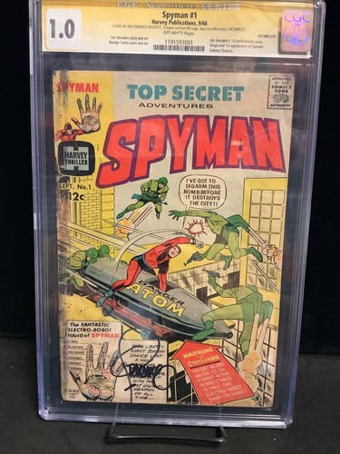 Spyman #1  CGC Graded 1.0 SS Jim Steranko Signature