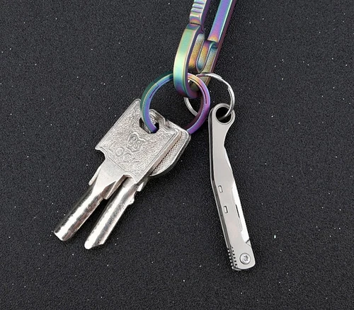Mini Titanium Pocket Utility Folding Knife Scalpel Blades Opener Keychain EDC - Picture 6 of 12