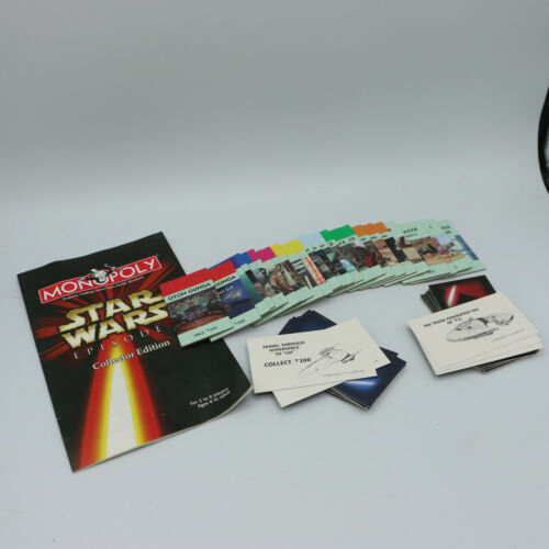 32 Jedi Sith Cards 25 Property Instructions 1999 Star Wars I Collector Monopoly - Picture 1 of 4