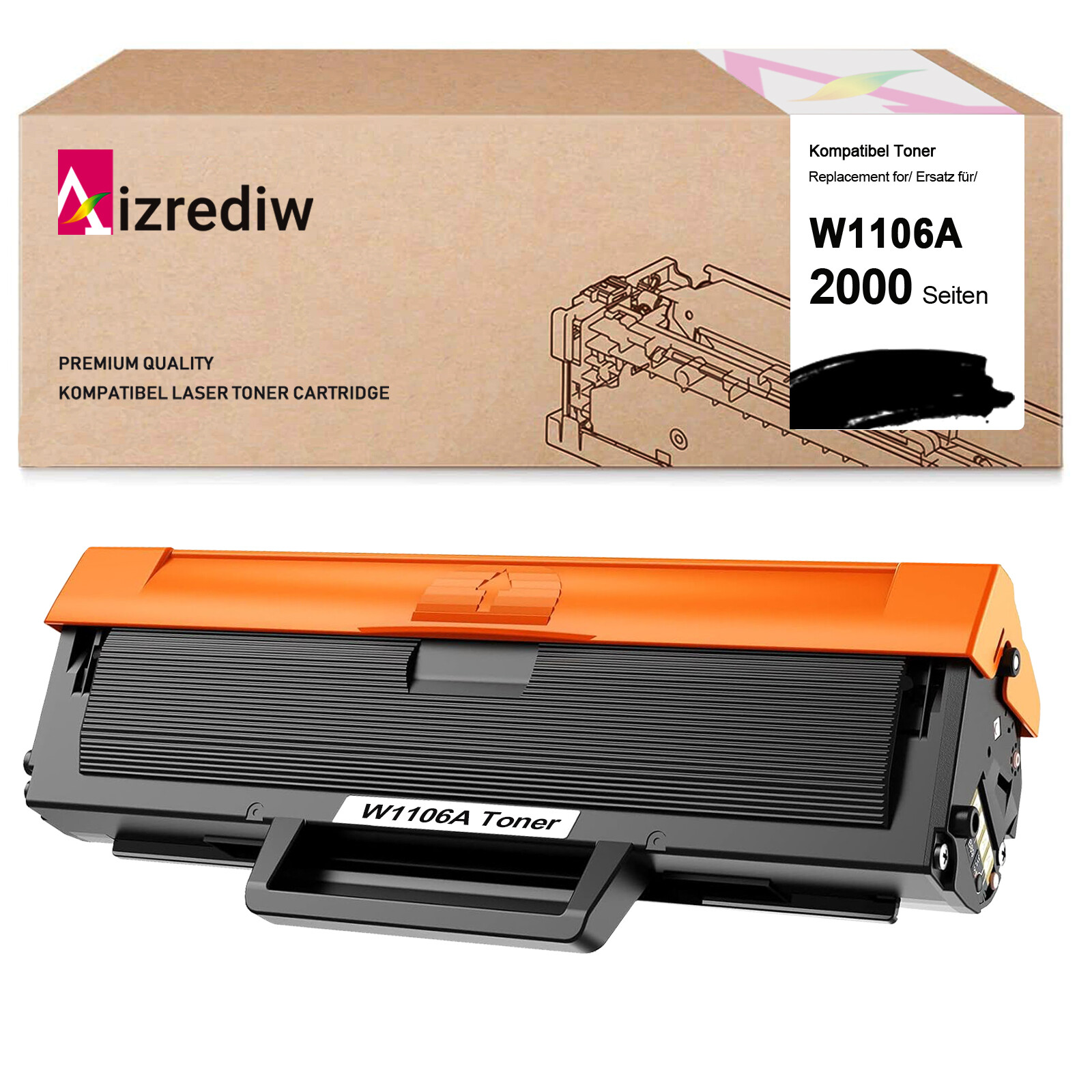 LOSMANN 106A XXL Toner Cartucce (5.000 Pagine) Compatibili Per HP 106A W1106A Per HP Laser 107a 107r 107w MFP 135a 135r 135w 135wg MFP 137fnw 137fwg Con Chip (5 Volte Quantità Di - Foto 3