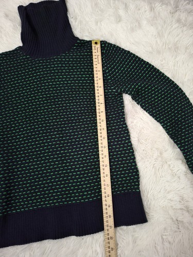 J Crew Turtleneck Sweater Size XS Green And Blue - 第 4/11 張圖片