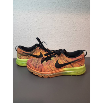 Nike Mens Flyknit Air Max Running Shoes Orange 620469-801  display picture 3