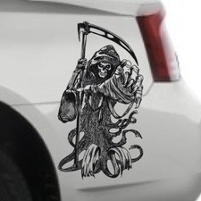 Reaper Skull Hand Graphic Tailgate Side Window Decal Vehicle Truck Car SUV Vinyl