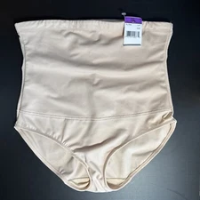 MAIDENFORM 2XL HIGHWAISTED CONTROL TOP PANTIES TUMMY CONTROL GIRDLE BEIGE