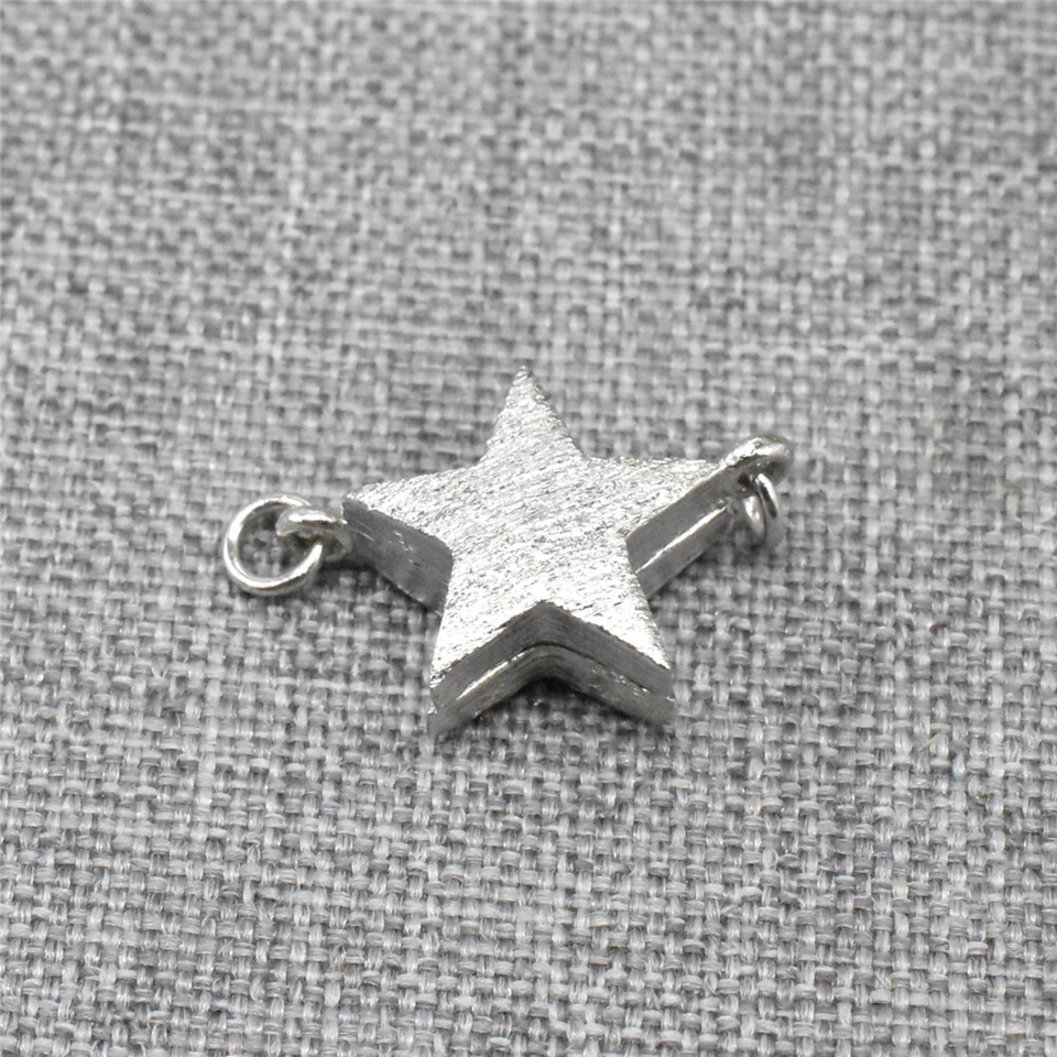 2pcs of 925 Sterling Silver Stardust Star Magnetic Clasps with Rhodium Plated - Image 3 of 4