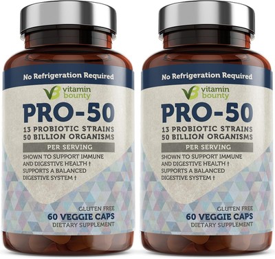 Vitamin Bounty Pro-50 Probiotic - 50 Billion Organisms and 13 Probiotic Strains
