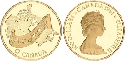 Kanada 100 Dollar 1981 Oh, Kanada! 1/2 oz Gold PP  130582 - Bild 1 von 3