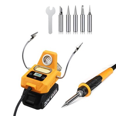 1×Portable Digital Soldering Station for Dewalt 20V Battery w 2 Helpers 6 Tips