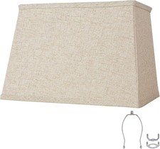 Rectangular Lampshade, Large Beige Lamp Shade, 7 x 12.5 x 9 x 15 x 9.8 , In...
