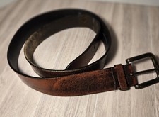 Levi Strauss Genuine Leather Belt Size 40 Brass Hardware Faded Mahogany