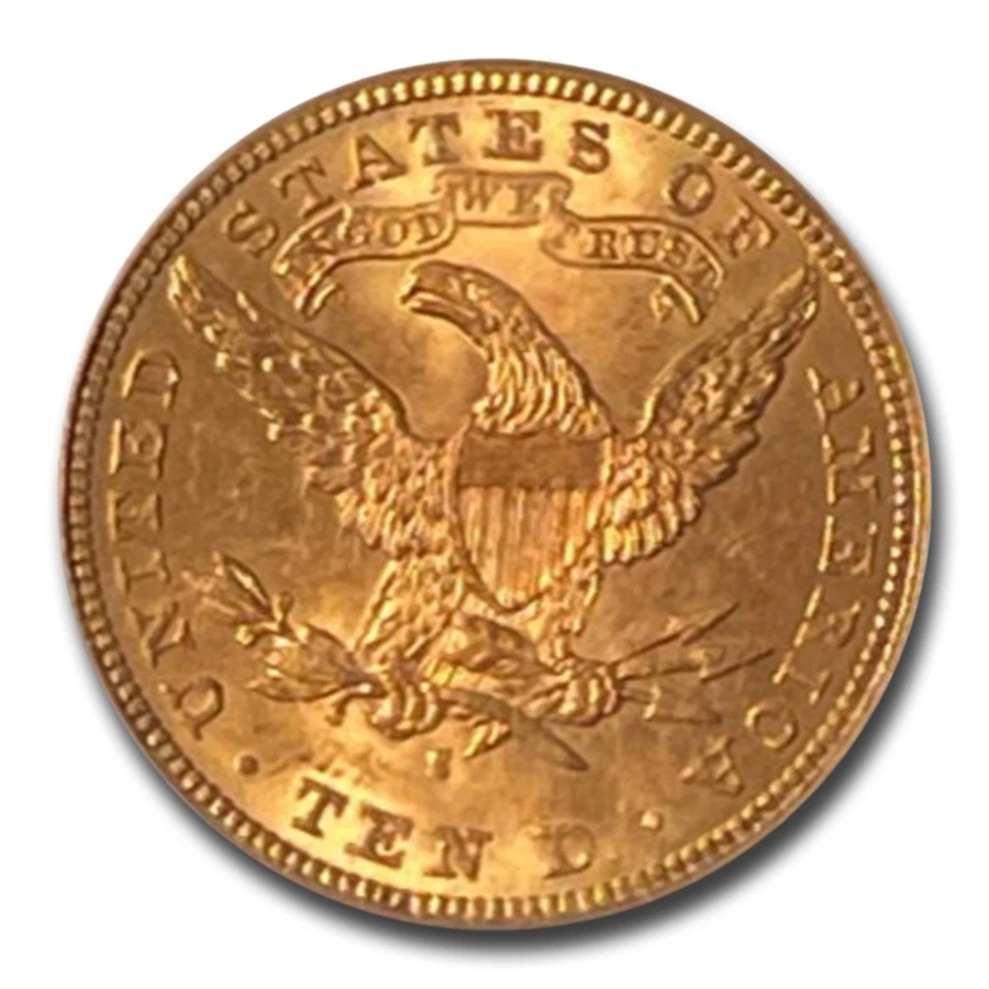 Liberty Gold Eagle 1888-S $10 MS-63 PCGS CAC Foto 3 de 3