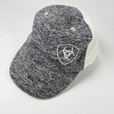 Ariat Hat Boys Infant Gray White Mesh Back Adjustable One Size Polyester Cotton