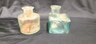 2 ink glasses antique around 1930 5 x 4.5 cm Ø 4 cm excellent probably from a school bench