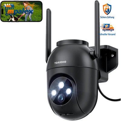 Außenkamera 2K 3MP Dualband PTZ Wlan Bewegungserkenn