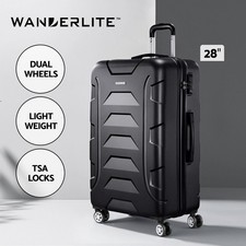 Wanderlite 28" Luggage Trolley Travel Suitcase Set TSA Hard Case Lightweight