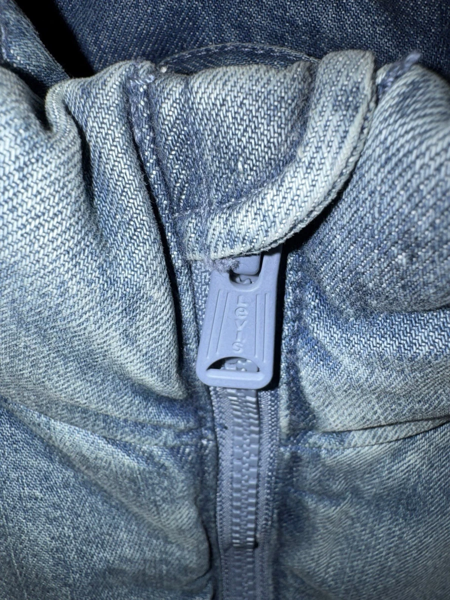 Levi Strauss Down Puffer Jacket Mens Medium Blue NWT Feather Filled