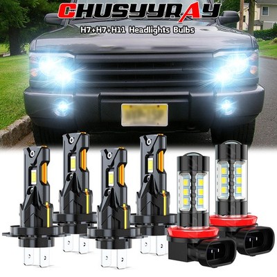 For Land Rover Discovery 2003-2004 Led Headlight High-Low+Fog Light Bulbs 6000K