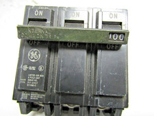    GE GENERAL ELECTRIC 100 AMP CIRCUIT BREAKER 3 POLE 240 VAC THQL32100