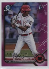 2022 Bowman Chrome Prospects Fuchsia Refractor 180/199 Justice Thompson 1i72