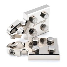 Pair ILL Customz 4 Spot Flat Lug Battery Terminal SAE Top Post Clamp