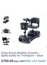 Foldable Electric Mobility Scooter with Removable Battery