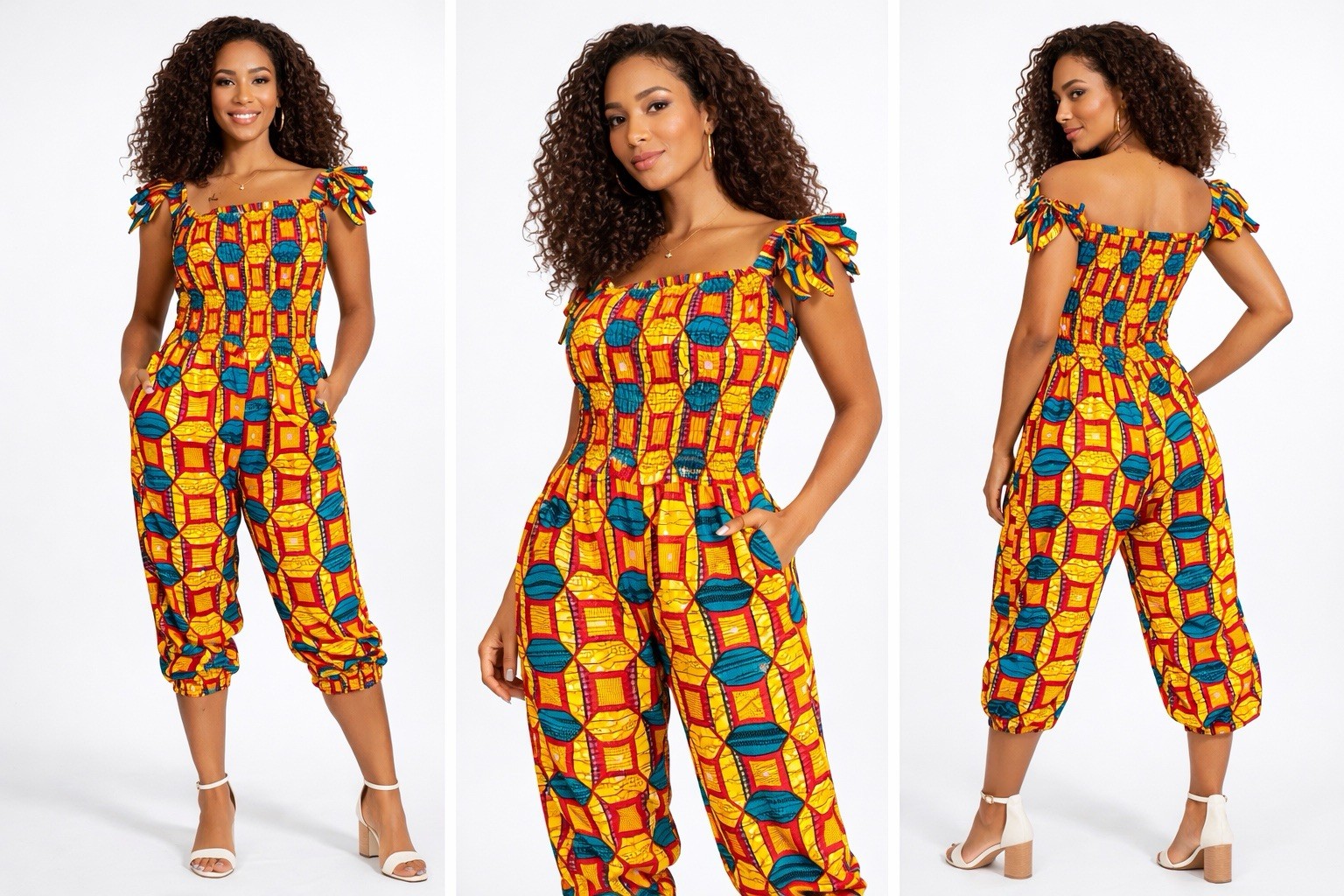 Jumpsuit Women's African Designer print Ankara fabric-image