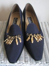 Rare Vintage Stuart Weitzman for Russell & Bromley Gold Charms Shoes UK 8