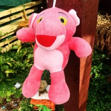 Pink Panther Plush Stuffed Animal - Window Hanger With Suction Cup! - Car JDM