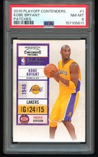 2010-11 Playoff Contenders Patches - #1 Kobe Bryant - PSA 8 - FREE SHIPPING!!