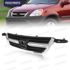 Front Bumper Grille Grille Assembly Wchrome Trim For 2002-2004 Honda Cr-v Crv Front Bumper Grille Grille Assembly Wchrome Trim For 2002-2004 Honda Cr-v Crv