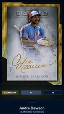 DIGITAL TOPPS BUNT Legendary 10cc Andre Dawson 2022 Diamond Icons Gold Signature