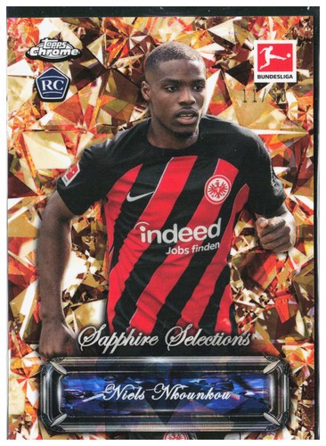 Niels Nkounkou RC Sapphire Selections /50 2023-24 Topps Chrome Bundesliga