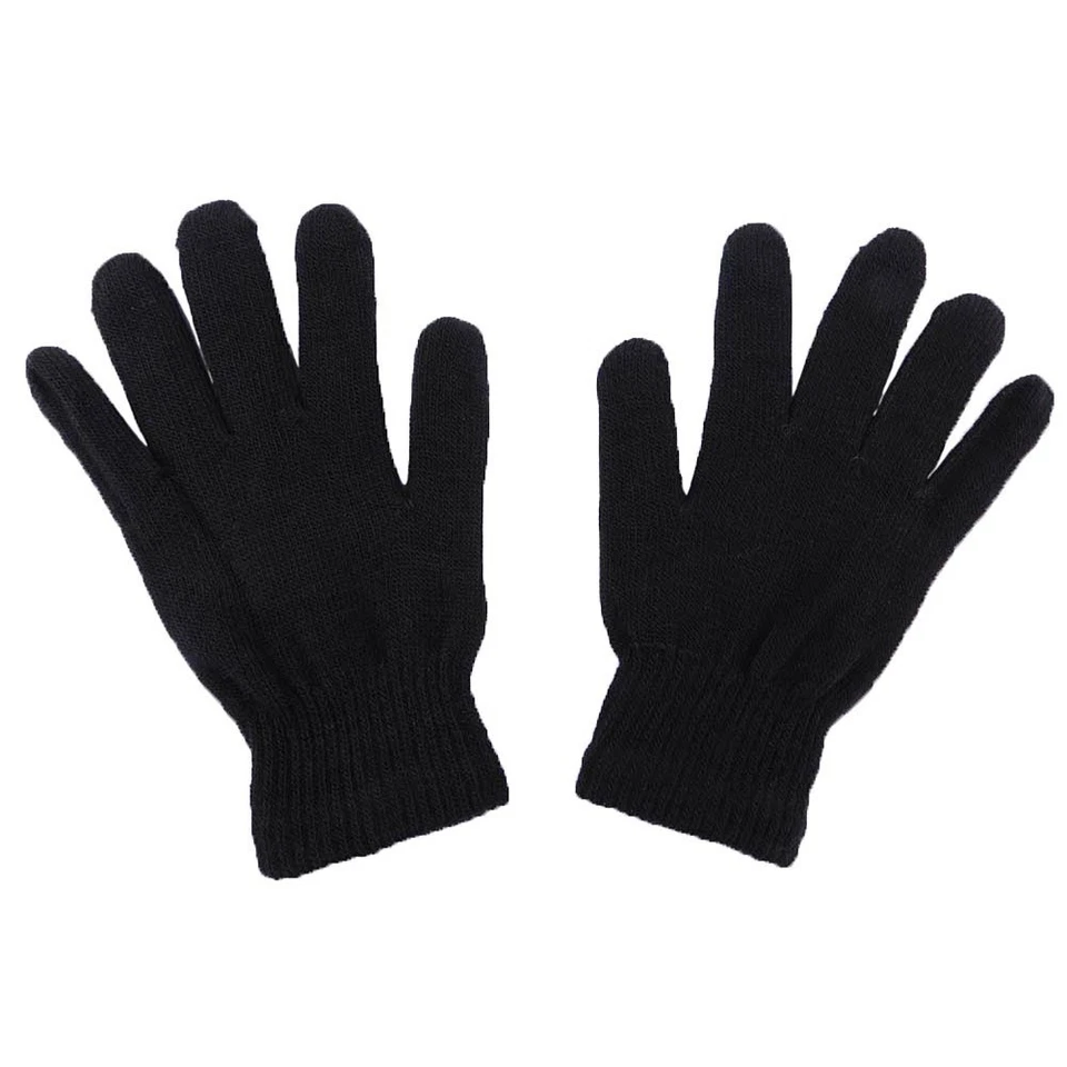 Gants uni Femme Noir-Taille unique - Photo 1/1